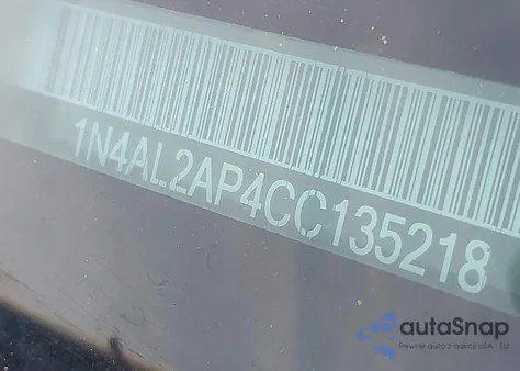 2012 Nissan Altima 2.5 S z USA, uszkodzony, nr VIN 1N4AL2AP4CC135218